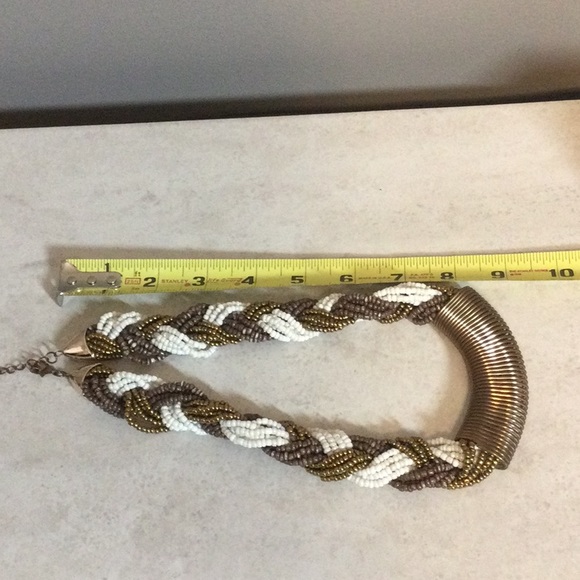 3 strand twisted beads 9” necklace with coil accent - Picture 7 of 7